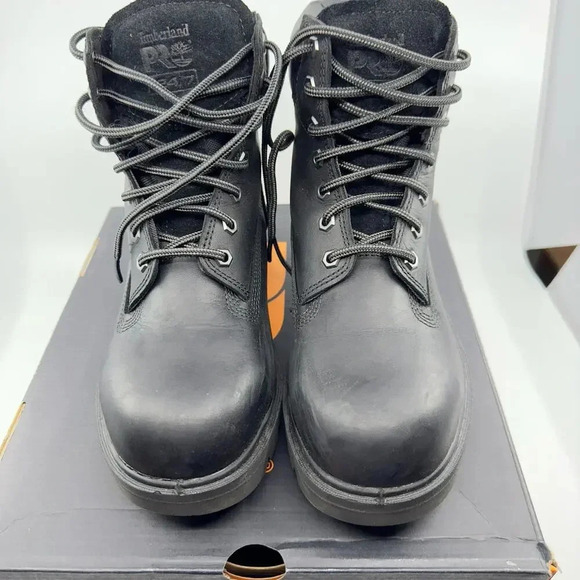 NEW Timberland PRO Sawhorse 6" Composite Safety Toe Work Boots Black Mens Size 7 - Picture 8 of 10